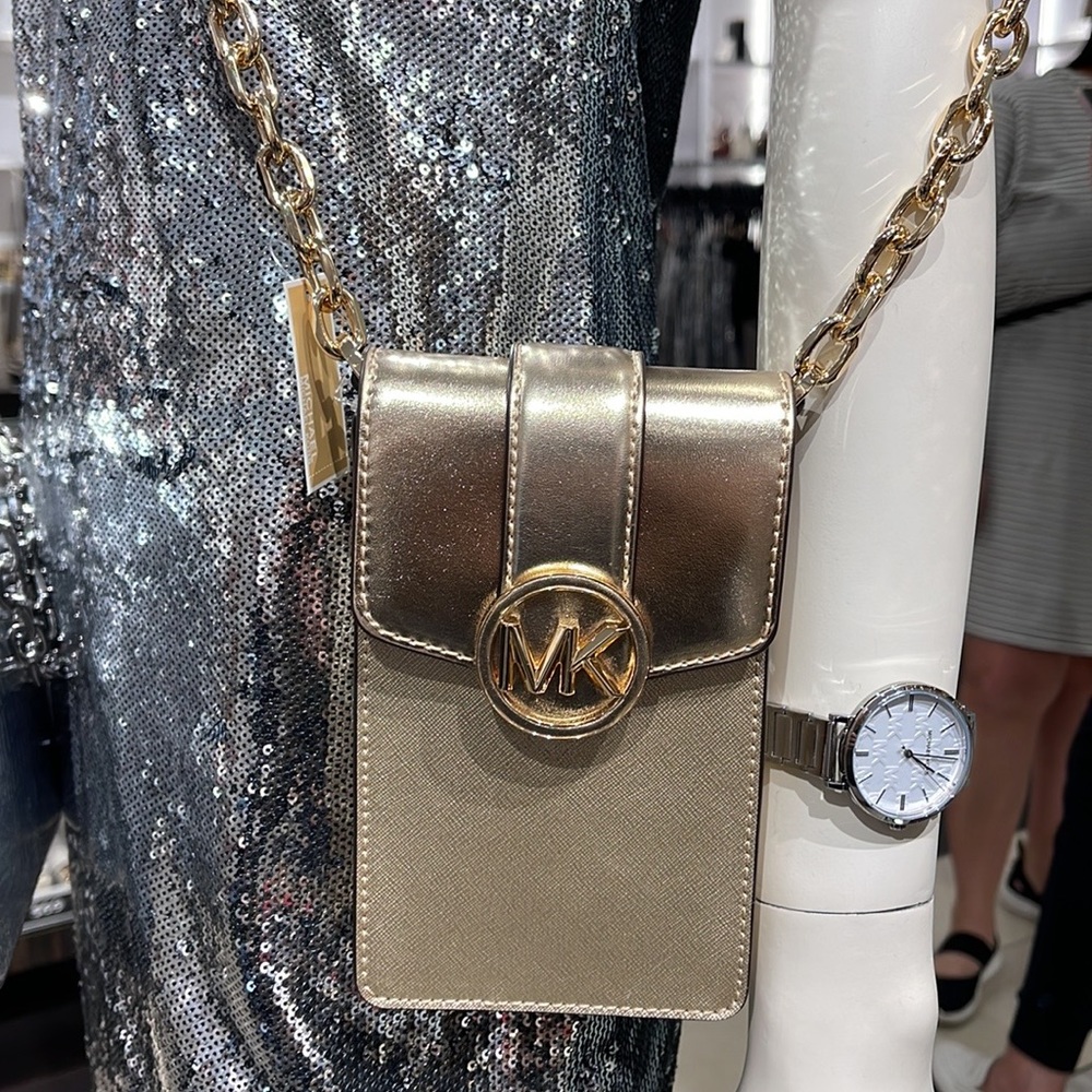 MICHAEL KORS WOMENS FASHION IPHONE SAMSUNG CASE PHONE HOLDER CROSSBODY BAG PURSE - Picture 4 of 16